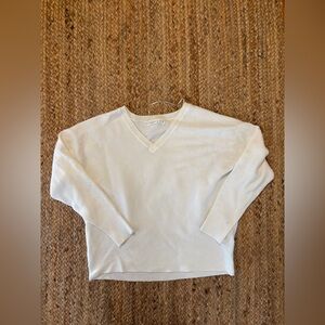 Primark White V-Neck Sweater